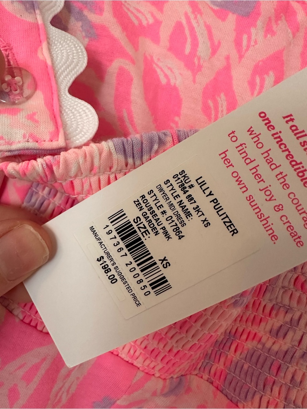 NWT Lilly Pulitzer Dwyer Midi Dress in Rousseau Pink Zen Garden - Picture 3 of 3